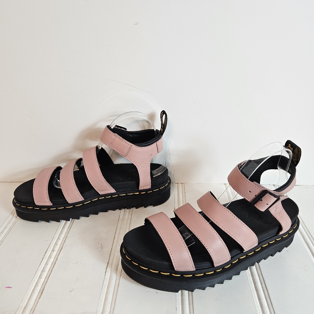 Dr. Martens Blaire Quad Platform Sandals Womens 10 Fondant Pink Strappy Chunky - Picture 6 of 16